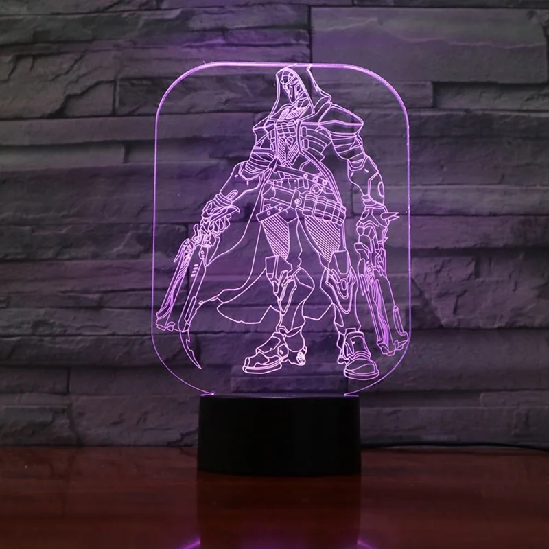 3d светодиодный Ночной светильник, игра Overwatch, герой Горилла Уинстон, фигурка, ночной Светильник для детей, спальни, детского кабинета, украшение, OW, 3D лампа