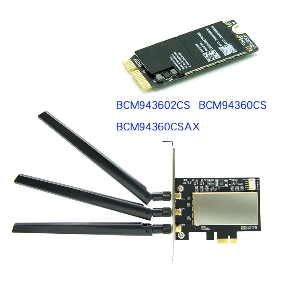 BCM943602CS адаптер прочный Bluetooth PCI Express компьютер Простая установка wifi Беспроводная универсальная сетевая карта Замена антенны