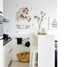 SK7092 стиль лошадиные наклейки на стену гостиная диван тв задний план украшение прикроватная тумбочка для спальни вход коридор Би галстук zhi