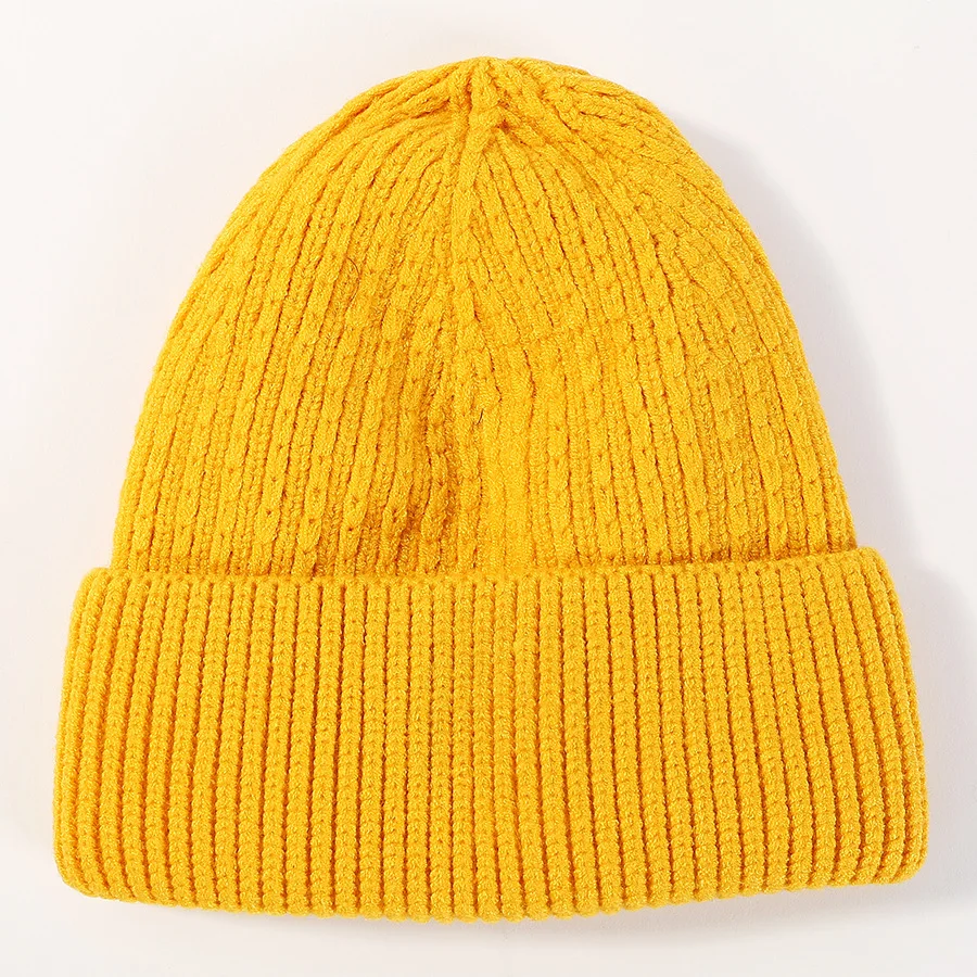 Осенне-зимние толстые мягкие однотонные мужские вязаные шапки Joker Wool hat tide для мужчин/wo теплые глянцевые доски для завивки улиц для отдыха
