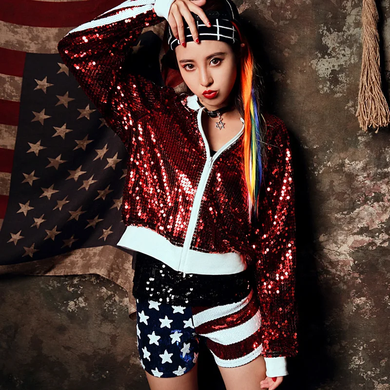 

AliExpress Hot Selling Popular Brand Baseball Uniform Cardigan Long-sleeved Upper Garment Full Body Sequin WOMEN'S Dress Thin Ja