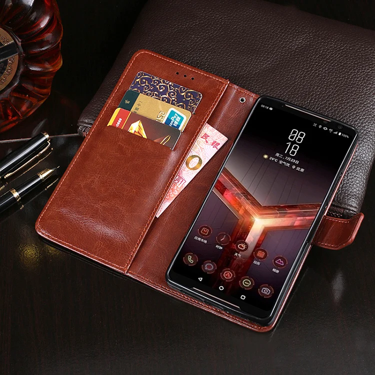 

For Asus Rog Phone II Case Asus ZS660KL Case Flip Wallet Cover Leather Phone Case For Asus Rog Phone 2 ZS660KL Cover Cases Funda