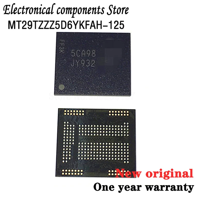 100% новый оригинальный один год гарантии MT29TZZZ5D6YKFAH-125 W.96N JY932 MT29TZZZ5D6YKFAH BGA чип памяти |