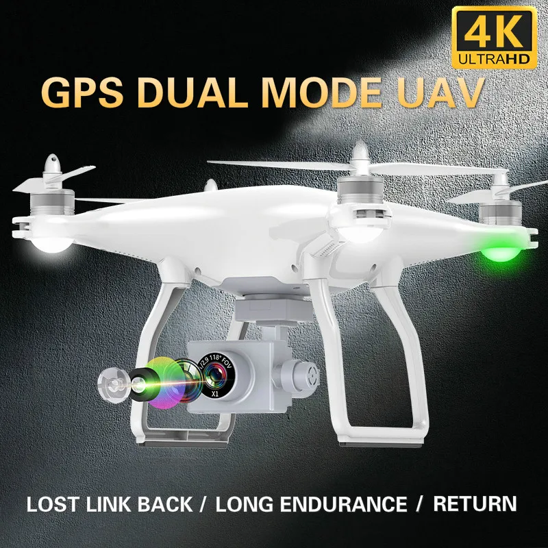 US $190.39 Kakbeir Two Axis Gimbal Brushless Drone Gps Remote Control Aircraft Night Shooting Aerial Toy Aircraft Rc Quadcopter Helicopter