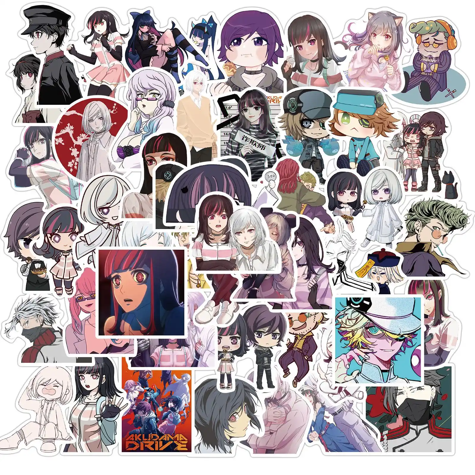 50個アニメakudamaドライブステッカーカットスロート普通の人ステッカー防水ラップトップ用オートバイスケートボード ステッカー Aliexpress