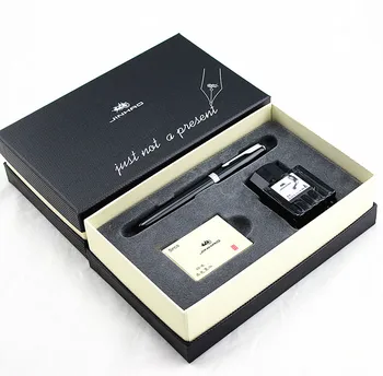 

High-end JINHAO Fountain Pen Ink Set Luxury Black Blue Business Gift Double Nib Ink Pens The Best Christmas Gift
