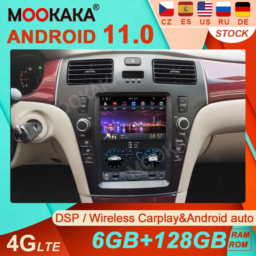 

Android 11 6+128G Tesla For Lexus LX570 2007-2015 Car radio DVD Player multimedia Auto Stereo GPS Navi Radio Carplay Headunit