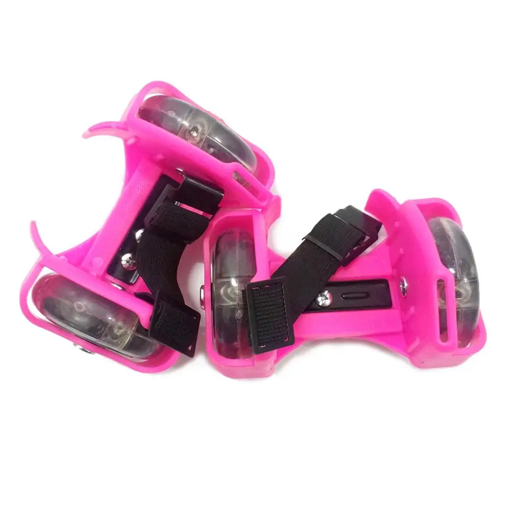 Light Up Flash Heel Wheel Roller Skates LED Kids Child Rollerskate Training Shoe Strap on Child Street Skating Roller Adjustable