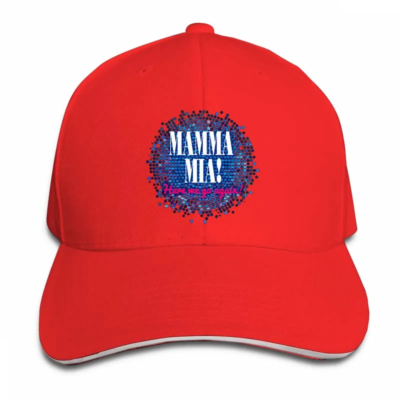 Mamma Mia Here We Go Again бейсболка для мужчин и женщин Кепка для водителя грузовика модная Регулируемая Кепка - Цвет: 2-Red