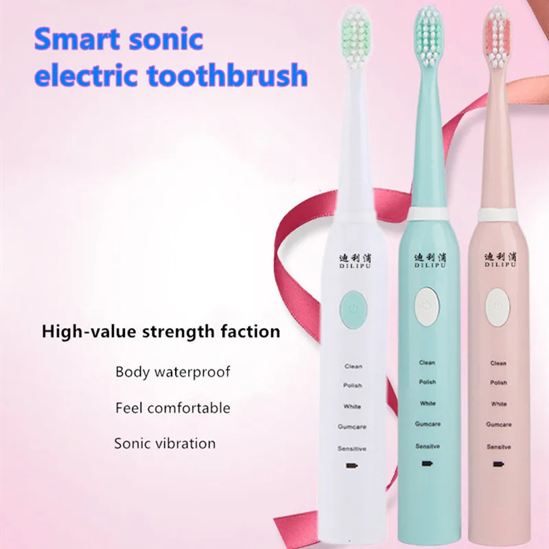Electric Toothbrush Sonic Wave Rechargeable Top Quality Toothbrush Head Replaceable Whitening Tooth brush10 Brush Head Electric Toothbrush Sonic Wave Rechargeable Top Quality Toothbrush Head Replaceable Whitening Tooth brush10 Brush Head
