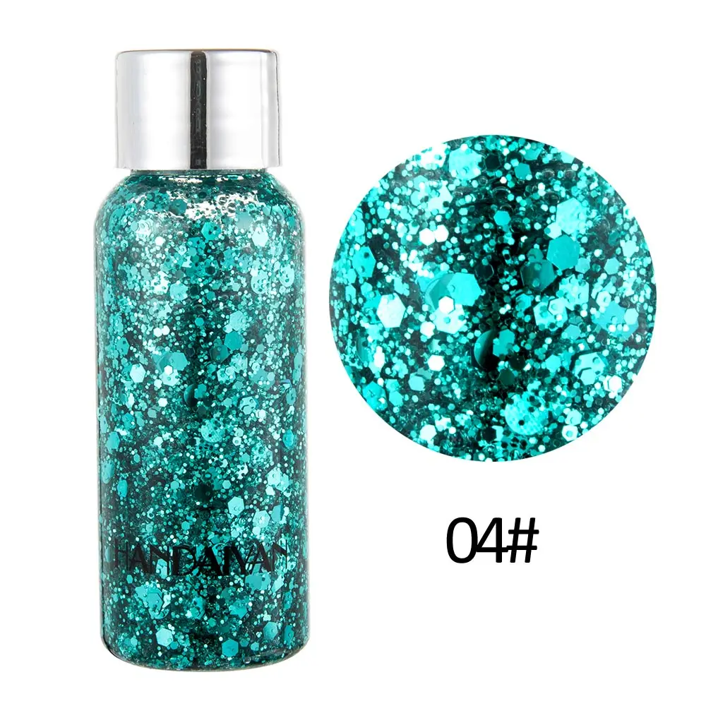 HANDAIYAN 9 Colors Face Glitter Body Gel Festival Shimmer Eye Shadow Makeup Party Body Glitter Sequins DIY Sexy Cosmetics - Цвет: 04