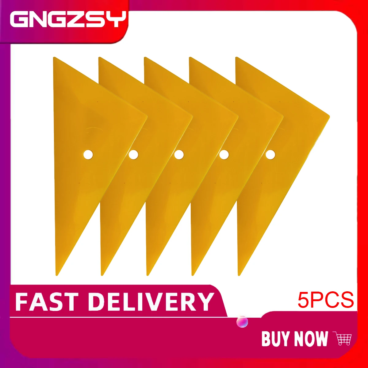 5Pcs Car Window Tinting Auto Film Wrapping Installa Strumenti Applicatore Colla Universale Rimozione Carta Tergipavimento Triangolo Raschietto 5 A05