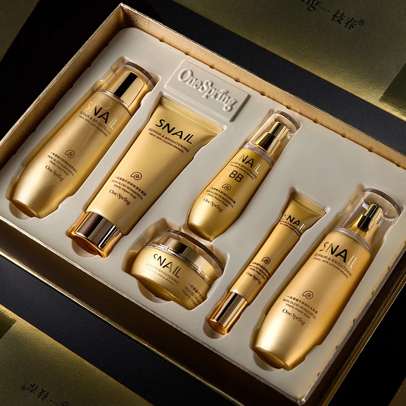 

Yi Zhichun Snail Six Pieces Set Shu Yun Moisturizing Shiny Facial Spring And Summer Cosmetics & Skin Care Set Cosmetics