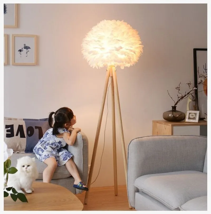 goose feather lamp