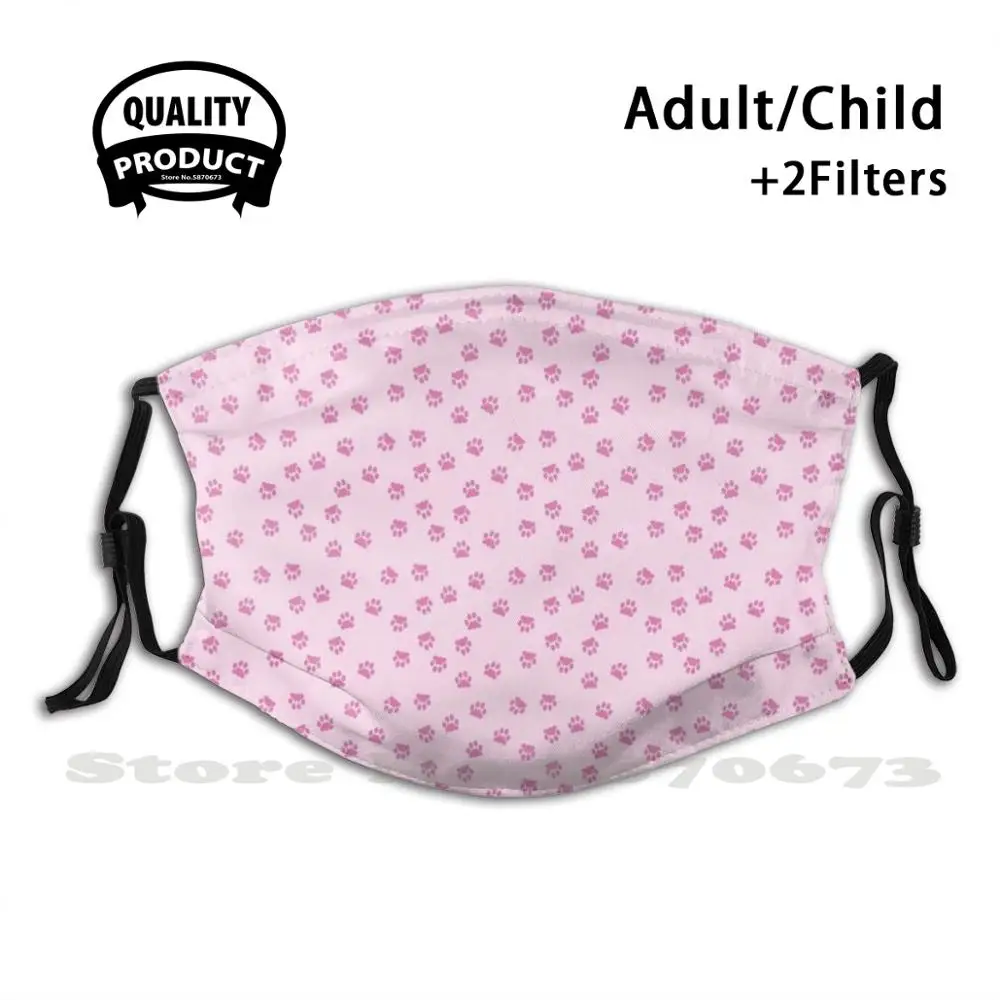 Pink Paws Funny Cool Cloth Mask Paw Dog Dogs Rescue Aspca Pet Adoption Cat Cats | Аксессуары для одежды
