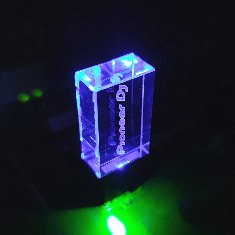 Brand New USB 3.0 High Speed Writing Reading Colorful LED light  Dj premium LED pendrive With Box 16GB 32GB 64GB 128GB best thumb drive USB Flash Drives