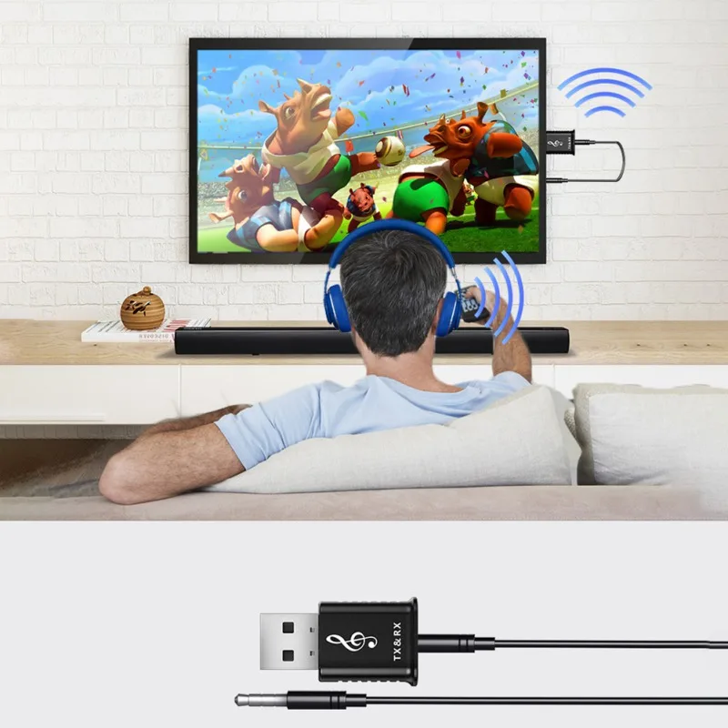 Bluetooth 5,0 аудио приемник передатчик мини стерео Bluetooth AUX RCA USB 3,5 мм разъем для ТВ PC автомобильный комплект беспроводной адаптер