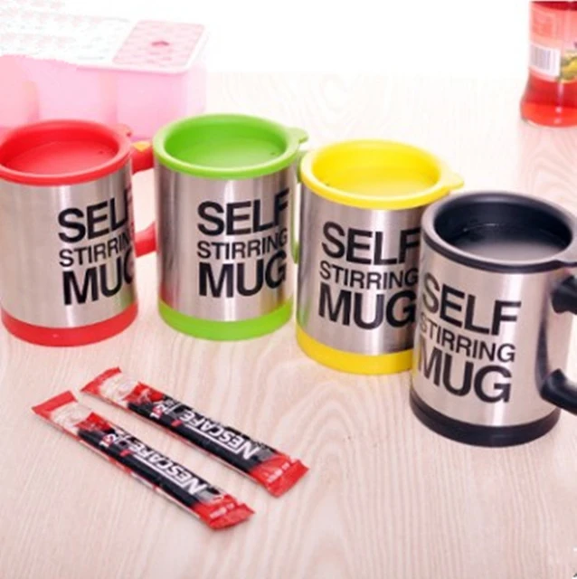 1PC 400ML Self Stirring Mug Stainless Steel Mix Coffee Tea Cup With Lid,  Automatic Coffee Milk Mixing, Auto Stirring Mug