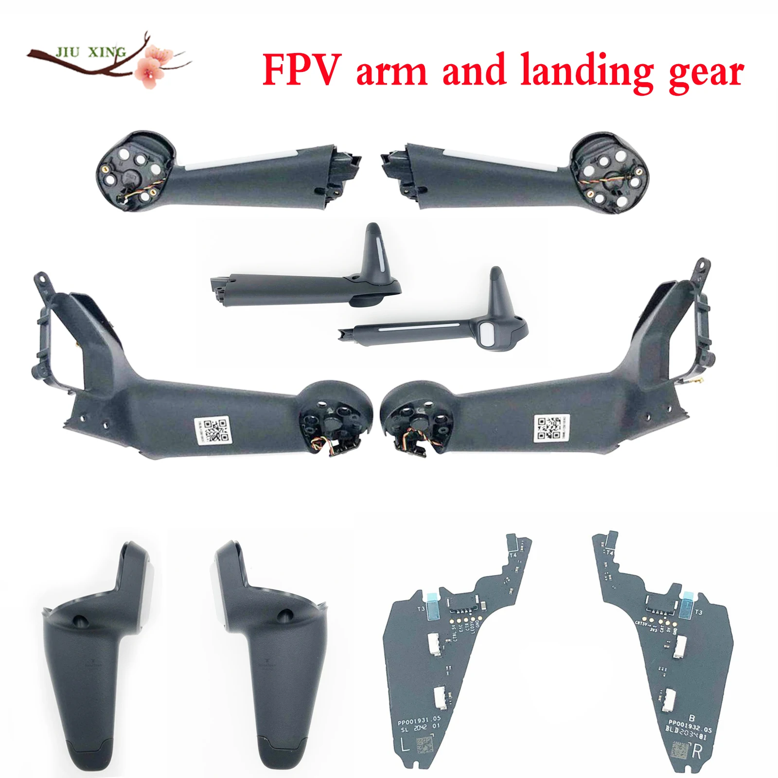 Genuine DJI FPV Arm Part-Left/Right Front/Rear Arm Shell Landing Gear / Antenna Board Back Arms Spare Parts for Replacement