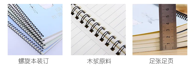 Deli L A5 60-03 Color Coil Notebook A5 Notepad 60 Page Laptop Students Practice Book Office Supplies