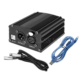 

Portable 1 Channel 48V USB Phantom Power USB Cable XLR 3Pin Microphone Cable for Any Condenser Microphones Accessories