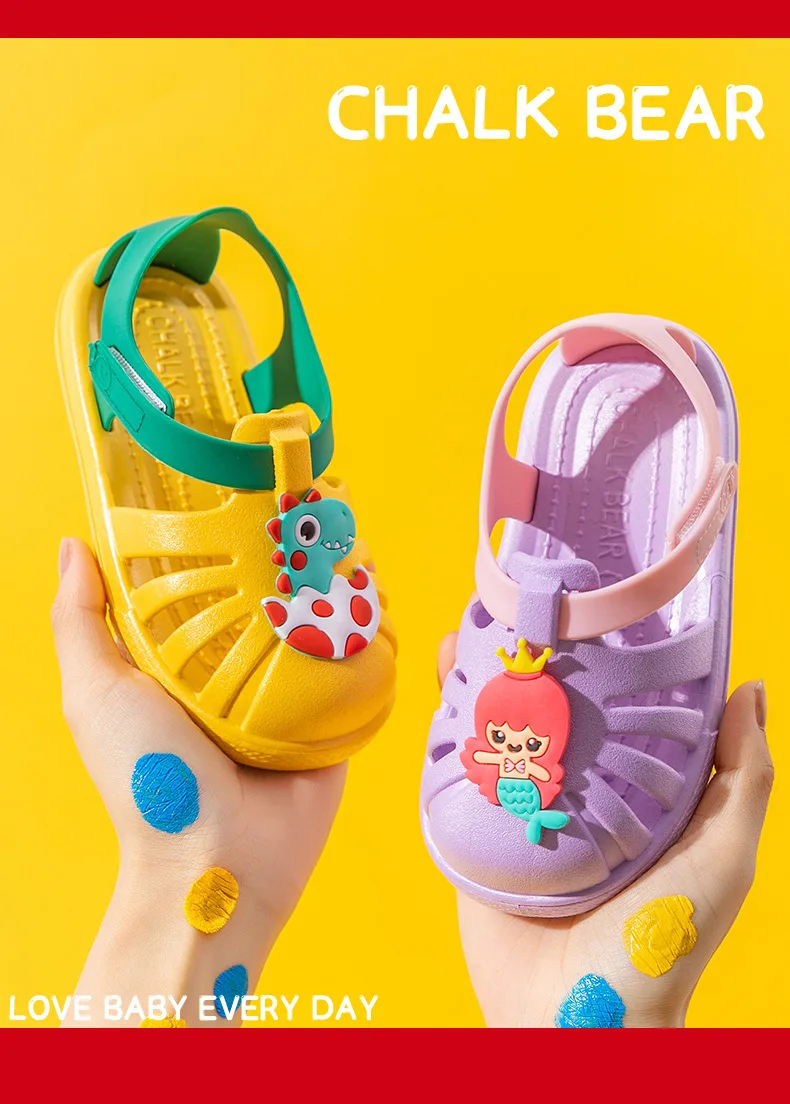 Summer Kids Shoes 2021 Cute Cartoon Beach Children Sandals Boys Girls Baby Gladiator Sandals Casual Soft Hollow Out Shoes Eva girls shoes