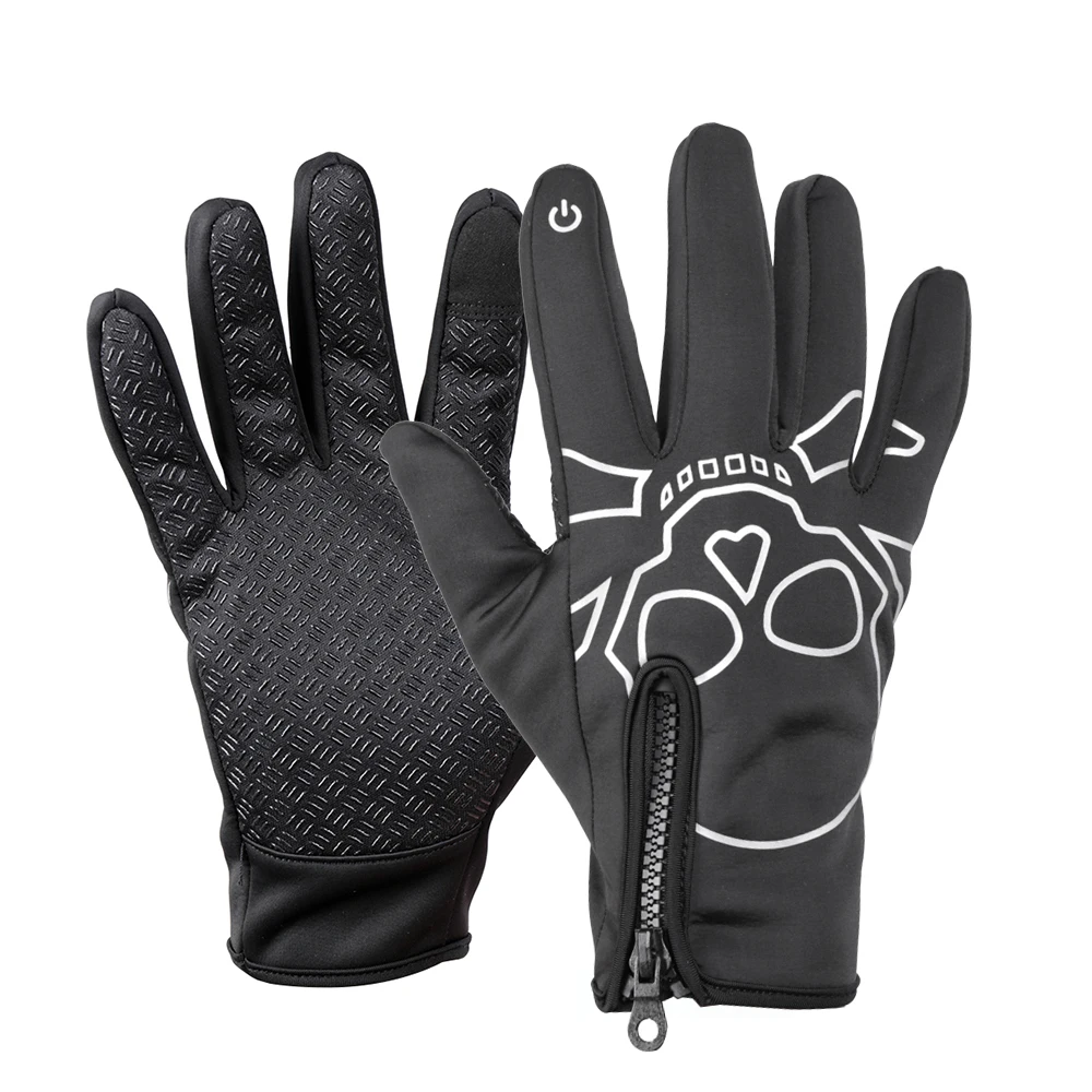 Зимние перчатки для велоспорта с сенсорным экраном, противоскользящие велосипедные теплые перчатки, ветрозащитные водонепроницаемые перчатки для катания на лыжах