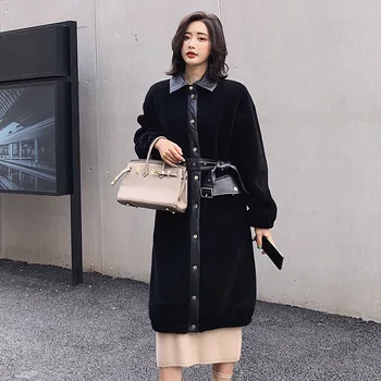 

Real Fur Coat Women Korean 100% Wool Jacket Women Clothes 2020 Sheep Shearing Winter Coat Women Manteau Femme B19F33153 YY1175