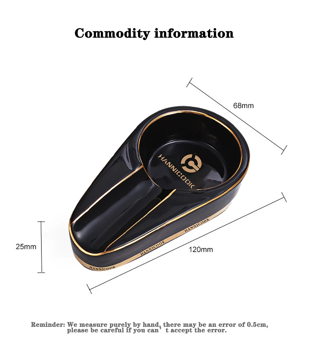 Cigarettes Ashtray Cigar Gadgets Home Portable Ceramic Cigars Ash Tray Tobacco Holder