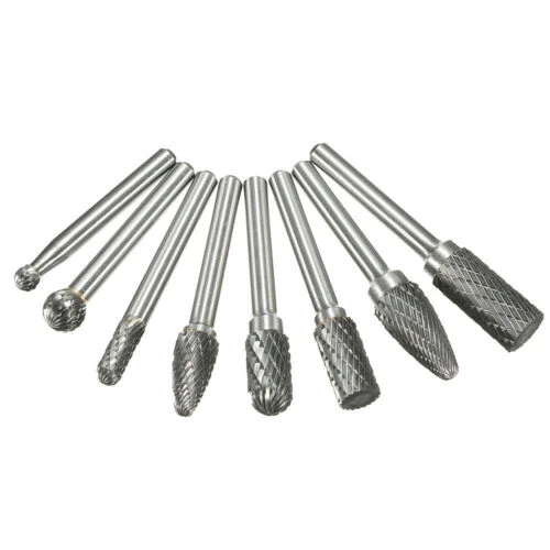 8pcs 6mm Shank Tungsten Steel Rotary Burr Set Rotary Cutter Files CNC Engraving 8pcs 6mm Shank Tungsten Steel Rotary Burr Set Rotary Cutter Files CNC Engraving