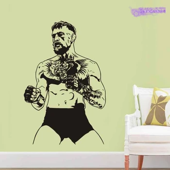 

Conor McGregor Sticker Boxer UFC Decal MMA Free Combat Vinyl Striker Wall Decor Mixed Martial Arts Club Decals