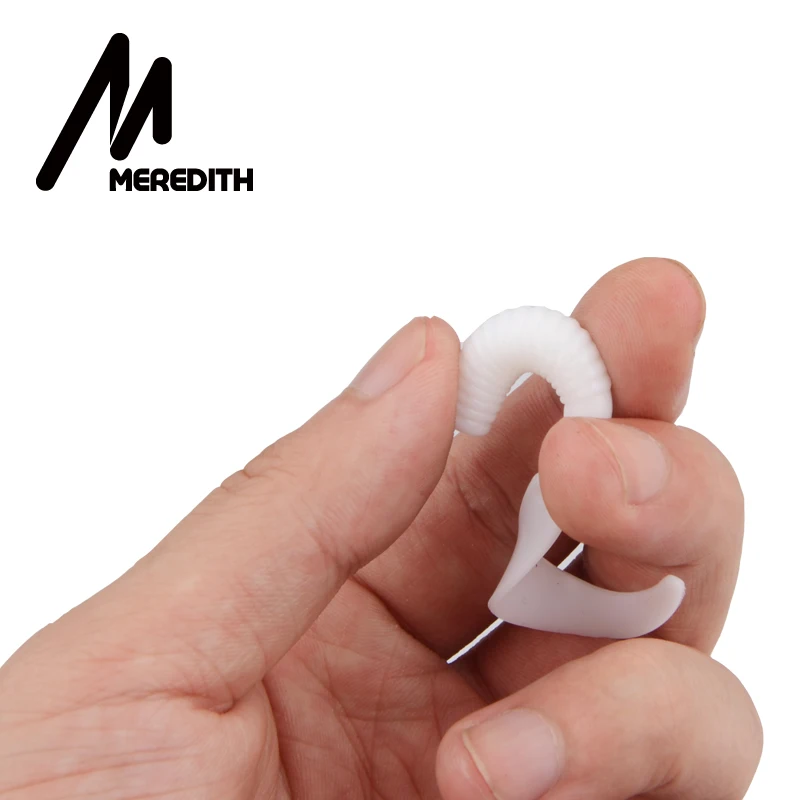 Мягкая приманка MEREDITH с длинным хвостом, 15 шт., 60 мм, искусственная силиконовая приманка с запахом соли, плавающая приманка, яркие рыболовные приманки