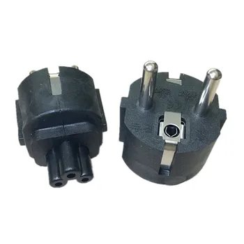 

10PCS/lot EU Mains Power Cable plug adapter EU PLug to IEC320 C5 Clover Leaf adapter plug