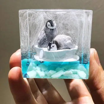 

Crystal Epoxy Ocean Decoration Mini Epoxy Ice Penguin Model DIY Crafts Filling Supplies Home Decoration Accessories