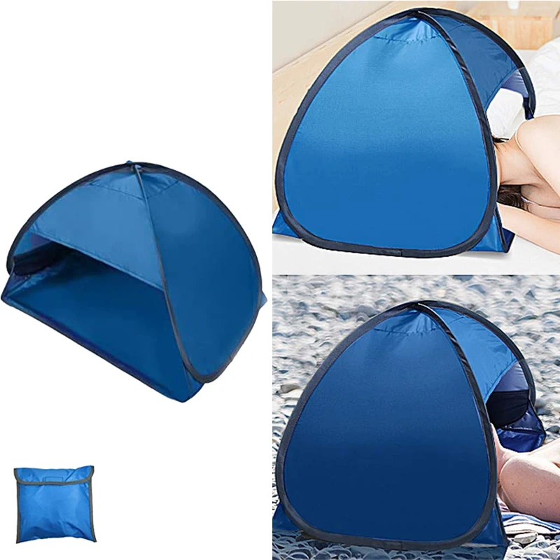 Portable Beach Sunshade Tent UV-protecting Sunshelter Automatic Opened Summer Outdoor Camping with Storage bag New | Спорт и