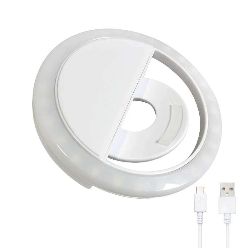 LEDRing Flash Mobile Phone Selfie Light Night Light Clip Light Camera Photography Video Spotlight LensApply to all mobile phones