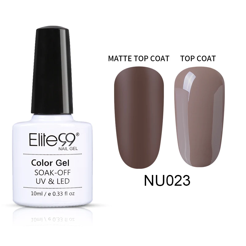 Elite99 чистый цвет матовый УФ-гель для ногтей 10 мл чистый цвет ногтей матовое верхнее покрытие Замачивание ногтей гель лак маникюрный лак - Цвет: NU023
