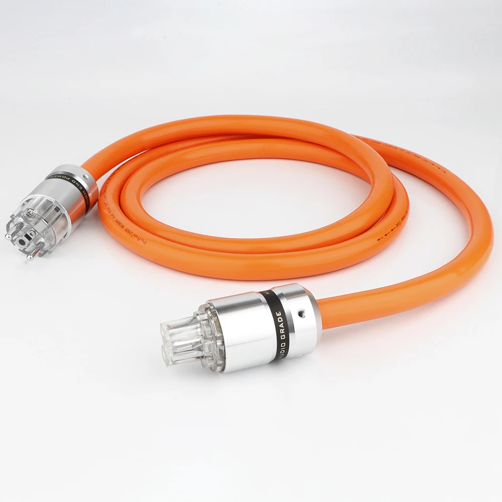 Preffair-conector de Alimentação de Cobre Puro ue e Eua Schuko Cabo de Alimentação Hifi 5n Ofc D505 Padrão Europeu - Image 2