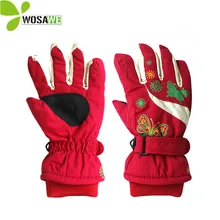 Нескользящие пригодные для носки водонепроницаемые лыжные перчатки для детей от 4 до 10 лет, флисовые перчатки для скейтборда, защиты рук, сноуборда, альпинизма, спортивные перчатки