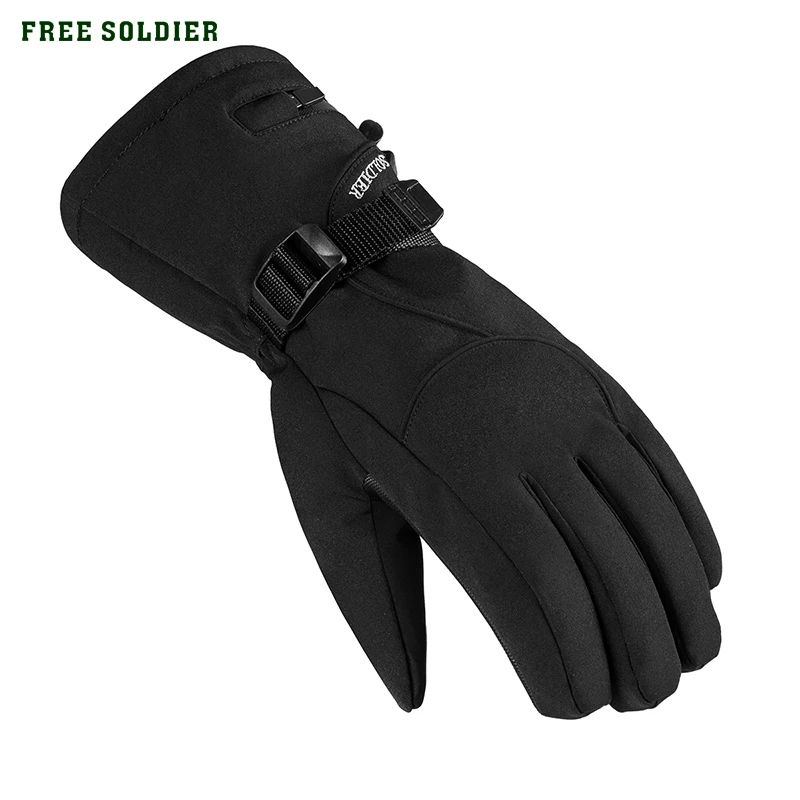 Теплые лыжные перчатки FREE SOLDIER для мужчин и женщин Зимние флисовые