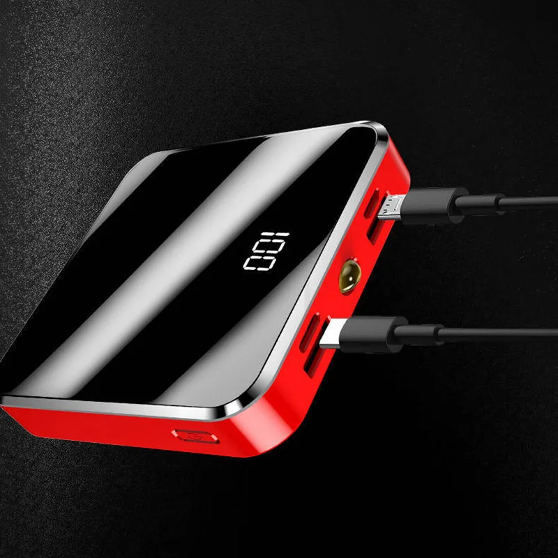 Мини-внешний аккумулятор, зеркальный светодиодный дисплей, портативное Внешнее зарядное устройство, внешний аккумулятор, быстрая зарядка для Xiaomi iPhone samsung