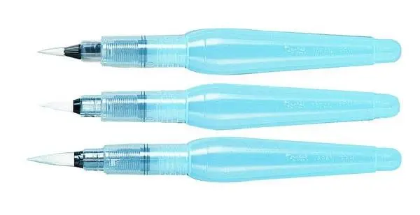 Ручка с кисточкой Pentel Aquash набор кистей для каллиграфии одна из тонких средних и