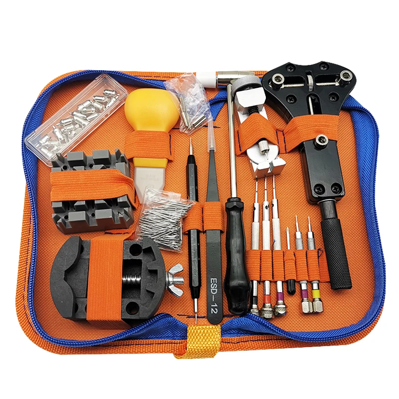 Herramientas para relojes, kit de correa de tornillo lubricante para reparar correas, para sacar eslabones, movimiento de cuero