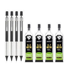 Jeu de crayons mécaniques, 4 tailles 0.3, 0.5, 0.7 et 0.9mm, recharges de plomb 30 HB chacun, croquis, Illustrations, Architecture