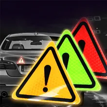 Универсальный светоотражающий Предупреждение Стикеры Автомобиль Мотоцикл Треугольники Предупреждение ярлык "сделай сам"