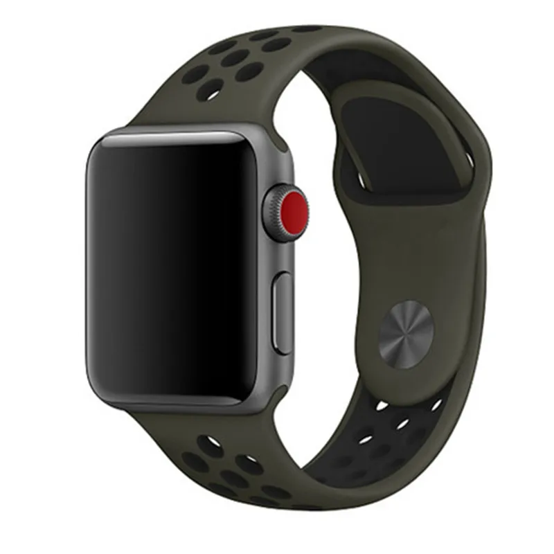 Cargo Khaki 26 Спортивный ремешок для apple watch band 44 мм/40 мм apple watch 5 4 3 band iwatch band 5 42 мм/38 мм correa браслет ремень аксессуары для часов - Цвет ремешка: Cargo Khaki 26
