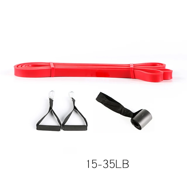 Resistance Bands 208cm 41" Fitness Rubber Pull Up Crossfit Power Latex Expander Hanging Yoga Loop Band with Door Latch Handle