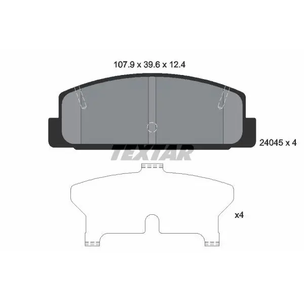 Колодки дисковые задние Mazda 626 GF/GW 1.8i/2.0i/2.0Di/ 97-02 T