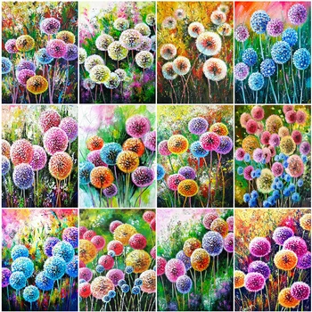 

Evershine Full Square Round Diamond Painting Flower Cross Stitch Diamond Embroidery Dandelion Rhinestone Pictures Handicrafts