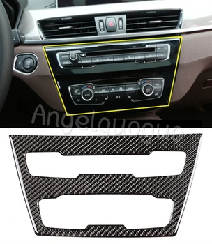 

1pc Real Carbon Fiber Central Control Volume Frame Panel Cover Trim Accessories For BMW X1 F48 2016-2019